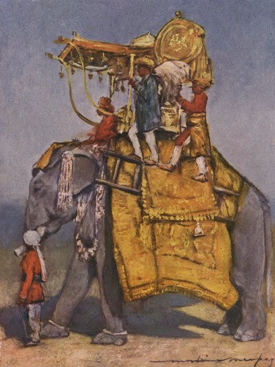 Indischer Staatselefant - 19. Jahrhundert von Mortimer Ludington Menpes
